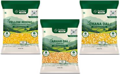 FarMart Yellow Combo (Split) (Chana dal, yellow moong & arhar dal)