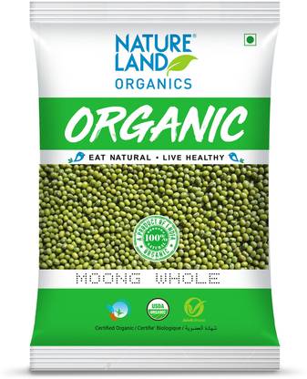 Natureland Organics Green Moong Dal (Whole)