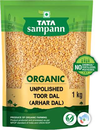 Tata Sampann Organic Yellow Toor/Arhar Dal (Split)