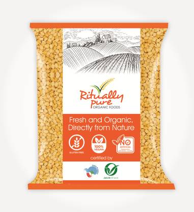 Ritually Pure Organic Yellow Moong Dal (Split) (Dhuli Moong Dal)
