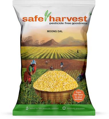 safe harvest Yellow Moong Dal (Split) (Pesticide Free)