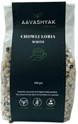 Aavashyak Organic White Cow Pea (Whole) (Organic Cowpea, White Peas Dal, Pulses)