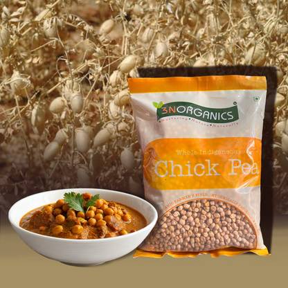 3norganics Organic Unpolished Chana (Whole) (Premium Quality Chana Sabut (Brown Chickpeas Whole))