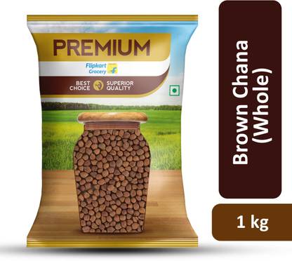 Premium Unpolished Brown Chana (Whole) by Flipkart Grocery