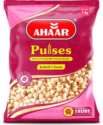 Ahaar White Kabuli Chana (White Chickpeas (Whole))