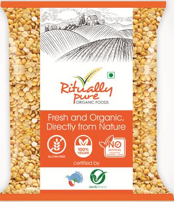 Ritually Pure Organic Yellow Toor/Arhar Dal (Split) (Sambhar Dal)