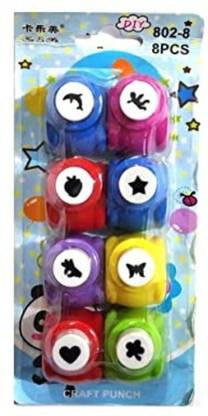 AMB 8 Pcs Designer Punching Machine for Art and Craft DIY Project in Assorted Shapes Punches & Punching Machines