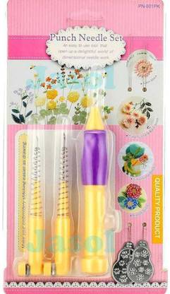 Ritesh Prabhas Designs Embroidery Punch Needle Pen Set, 3 Sizes 123 Punches & Punching Machines
