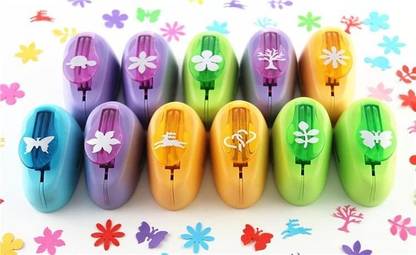 DEZIINE 3pcs Set,Big Paper Craft Hole Punch Shapes Puncher for Kids Punches Punches & Punching Machines