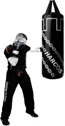 HARCOS 4 Feet Unfilled Synthetic Leather high Performance Heavy duty Punching Bag Hanging Bag
