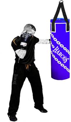 HARCOS 2 Feet Unfilled Synthetic Leather high Performance Heavy duty Punching Bag Hanging Bag