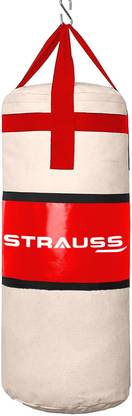 Strauss Heavy Duty Canvas Punching Bag Filled | Gym Boxing Bag | Punch Bag Hanging Bag