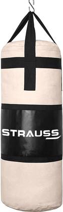Strauss Heavy Duty Canvas Punching Bag Filled | Gym Boxing Bag | Punch Bag Hanging Bag