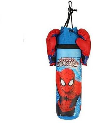 Mt hub Blend Marvel Spiderman Boxing Set with 2 Gloves & 1 Headgear for 3-10 Years Kids Hanging Bag
