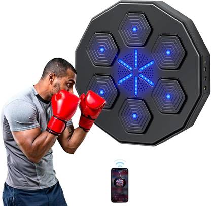 CLOYSTER Boxing Machine 6 Lights & Bluetooth Sensor Wall Mounted Music Hanging Bag
