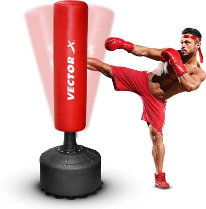 VECTOR X Boxing Trainer 5.58 feet long Professional heavy canvas punching bag With Base Standing Bag