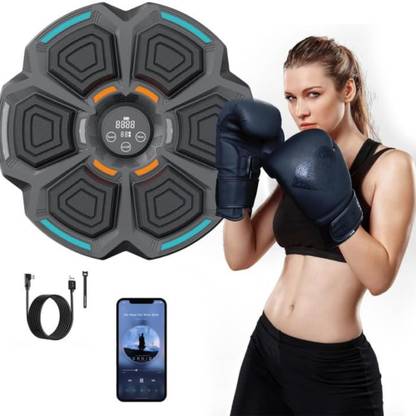 Rumbalton Musical Boxing Machine Bluetooth Dual LED Rythmic Boxing Pad Wall Mounted Angle Bag