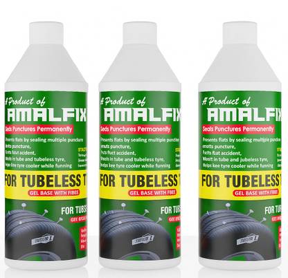 amalfix NBJH Tube & Tyre sealent pack of 3 Tubeless Tyre Puncture Repair Kit