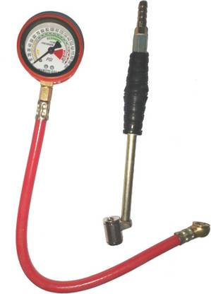 SEAHORSE POLYMERS Tyre Pressure Pipe Gauge 200PSI Air Nozzle Dual Head Chuck Valve Tool Spare Rod Tubeless Tyre Puncture Repair Kit