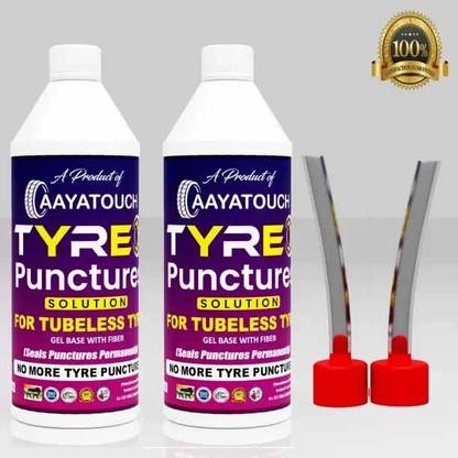 Aayatouch WCD Tubeless Tire Sealant | Anti Puncture Liquid for Bike & Car Tyres pack of 2 Tubeless Tyre Puncture Repair Kit