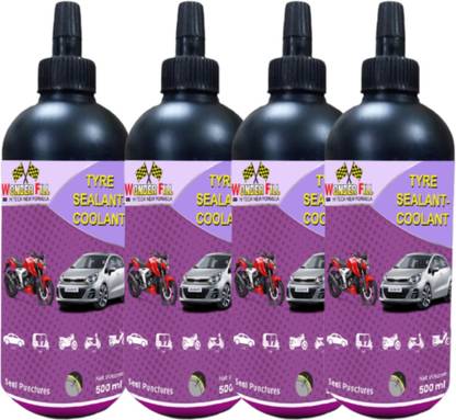 Wonderfill 4 CAR PUNCTURE SEALANT COOLANT 2000ML Tubeless Tyre Puncture Repair Kit