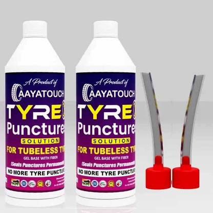 Aayatouch SXSd Tubeless Tire Sealant | Anti Puncture Liquid for Bike & Car Tyres pack of 2 Tubeless Tyre Puncture Repair Kit