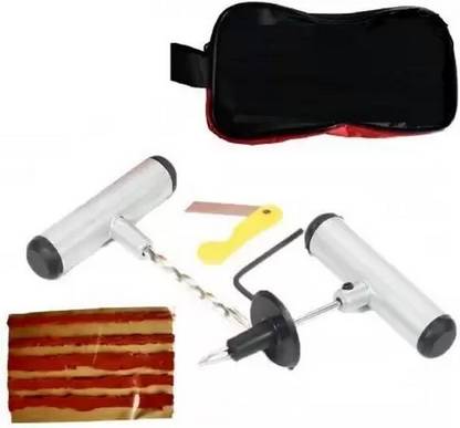 SOWME Tubeless Tyre Puncher Repair Patch Tool Kit for Car Bike SUV & Motorcycle Tubeless Tyre Puncture Repair Kit