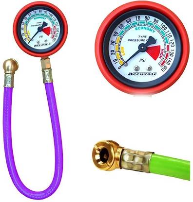 PRIDE AS Air Compressor PG gauge Accessories for Car, Truck , Bike, Air Checking GAUGE Tubed Tyre Puncture Repair Kit