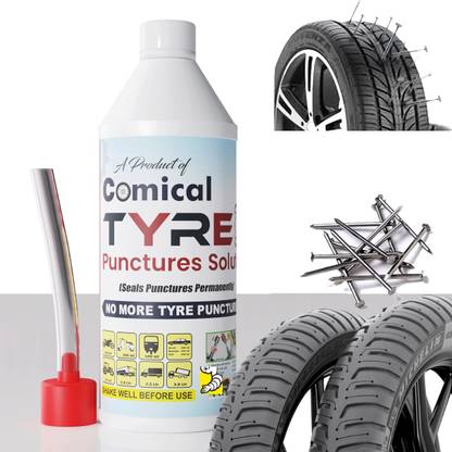 COMICAL Tire Sealant | Anti Puncture Liquid for Bike & Car Tyre Pack Of 1 Tubeless Tyre Puncture Repair Kit