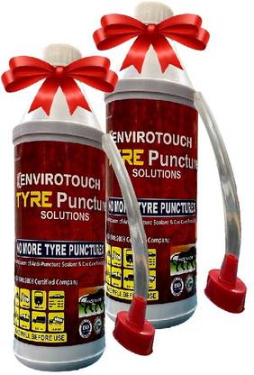 Envirotouch Tire Sealant-011 (Pack of 2) Tubeless Tyre Puncture Repair Kit