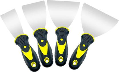 HiFam Putty Scraper Putty Knives Putty Knife Set Scraping 5", 4", 3", 2" Wide Flexible Putty Knife