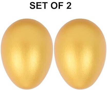 FULLY 2 Pcs Egg Shape Squishy Stress Ball for Pressure Relief Anti-Stress toy Gold Putty Toy