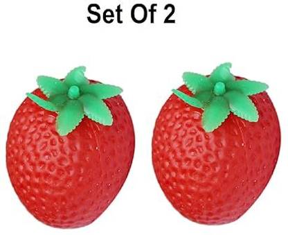 FULLY 2 Pcs Soft Strawberry Squeeze Stress Relief Squishes Toys Multicolor Putty Toy