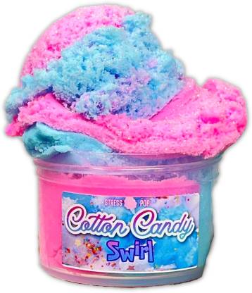 AncientKart Supreme Series Cotton Candy Cloud Slime with Drizzles Multicolor Putty Toy
