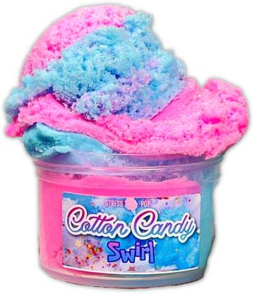 AncientKart Supreme Series Cotton Candy Cloud Slime with Drizzles Multicolor Putty Toy