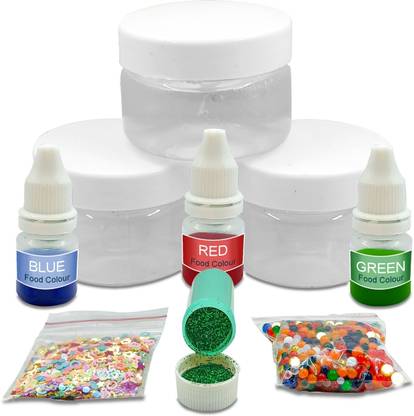 sneki (Pack 3 Clear Slime Kit) Toys slime putty clay kit set for girls boys kids Multicolor Putty Toy