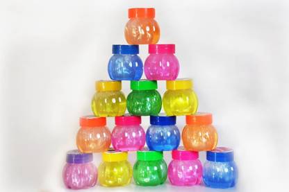 Crystal zone Set of 6 Pcs Crystal Watermelon Clay Soft Slime Multicolor Putty Toy