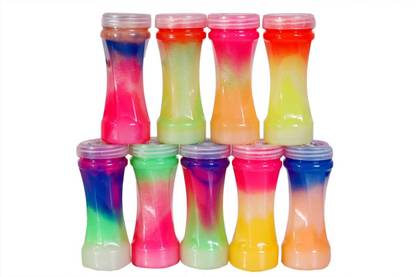 Crystal zone 4 Sq. rainbow slime(Liquid) Multicolor Putty Toy