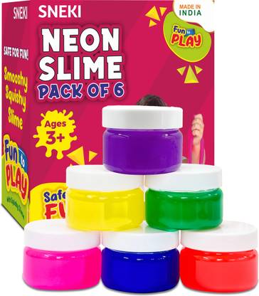 sneki (6 Slime kit) Toys jelly slime putty clay toys kit set pack for girls kids Jelly Multicolor Putty Toy
