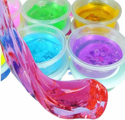 MODIFIED Crystal Slime Non-Sticky Slime Putty Set of 4 Multicolor Putty Toy Multicolor Putty Toy