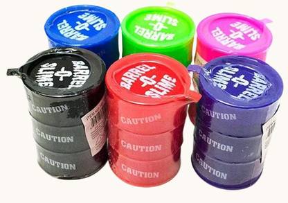 NAVDEEP COLLECTION Barrel O Slime Multicolor 6 Pack Barrel Of Slime Multicolor Putty Toy