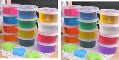 AS TOYS Crystal Slime Jelly Putty Toy For Kids Pack Of 04 Pcs. Multicolor Putty Toy