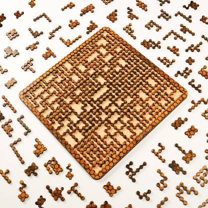 Mittimate Honeycomb Fractal Puzzle for Kids 6-12 I Wooden Puzzle GameIFun Brain Teaser Toy