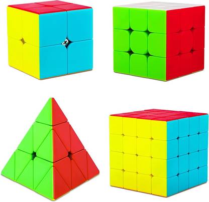HASTiKA Cube 2x2 3x3 4x4 Pyraminx Pyramid Triangle Cube Combo Set Bundle Cubic ToyPuzzle
