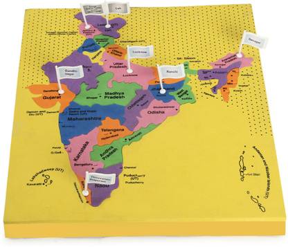 Archana Novelty India Map with States and Union Territories / Activity Foam Puzzle for Kids