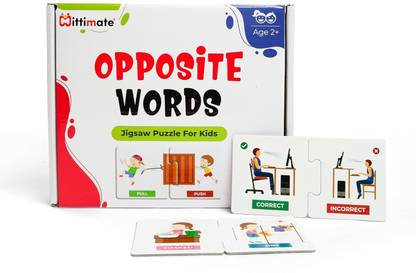 Mittimate Opposite Word Educational Jigsaw Puzzle for Kids Age 2-4 I 60 Pieces Toy I Gift