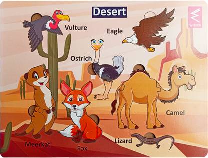 WISSEN Wooden Habitat Learning Puzzle board game for kids Set of 6
