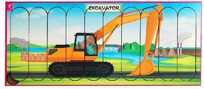 WISSEN Wooden Strip Puzzle -My Excavator Design -9*4 inch