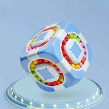 calyxia Finger Rotate Cube Puzzles for Mind Relax Toy (pack of 1) (Multicolor)