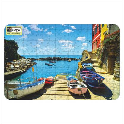 ABYZ RIOMAGGIORE VILLAGE STREET, CINQUE TERRE, ITALY PUZZLE, 252 PIECES, FOR 6+ YEAR
